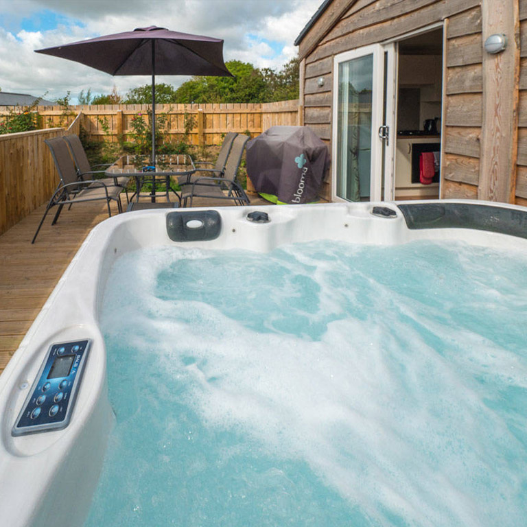 Damson Lodge comes complete with a private hot tub!